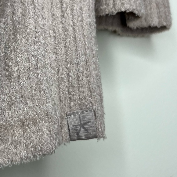 BAREFOOT DREAMS Cozy Chic Lite Super Soft Cream Tan Knit Cardigan Fall Sweater - Picture 7 of 8